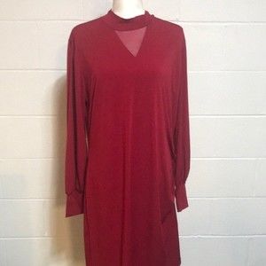 Allure Mesh Insert Shift Dress - NWT Xlg.